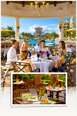 Jantares para a família nos resorts de luxo da Beaches no Caribe